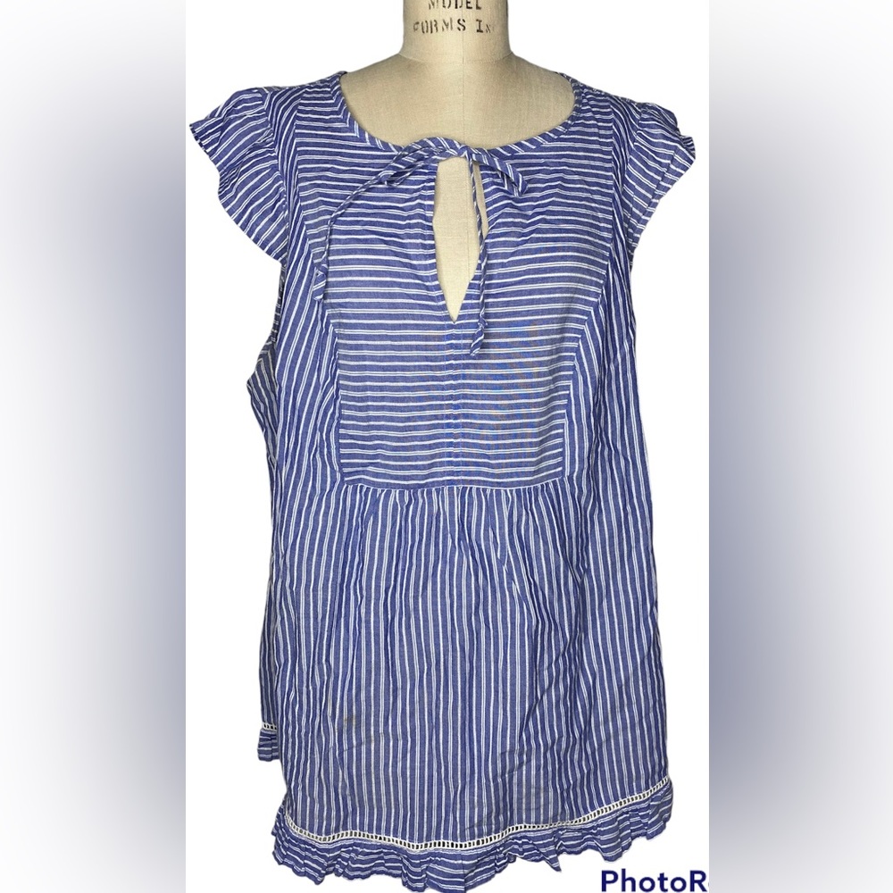Joe Fresh Striped Boho Peasant Top